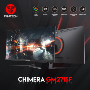 Gaming monitor, Fantech, Chimera, GM271SF, 27-inch, IPS panel, 1440p resolution, 165Hz refresh rate, HDR400, AMD FreeSync Premium, Low blue light, Flicker-free, Ergonomic stand, VESA mountable, Multiple input ports, RGB lighting, Designed for PC gaming