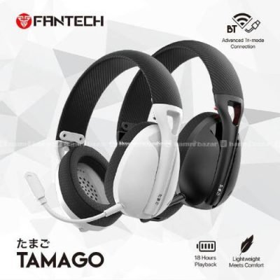 FANTECH WHG01 TAMAGO WIRELESS HEADPHONES B/W