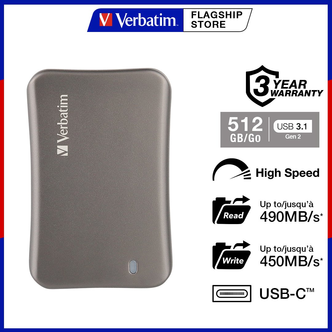 Verbatim 66396 Vx560 External SSD 512GB