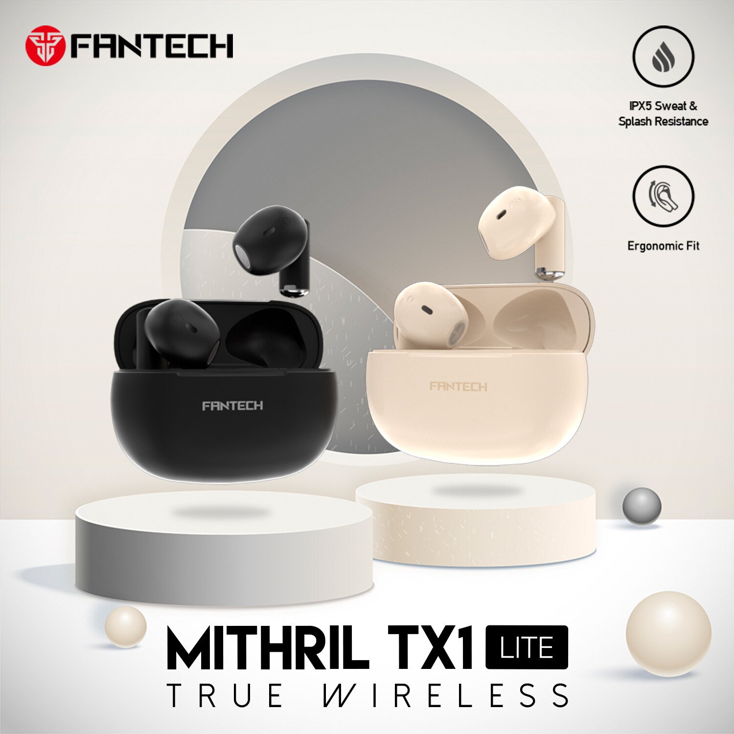 Fantech Mithril TX1 Lite Earphones - Black