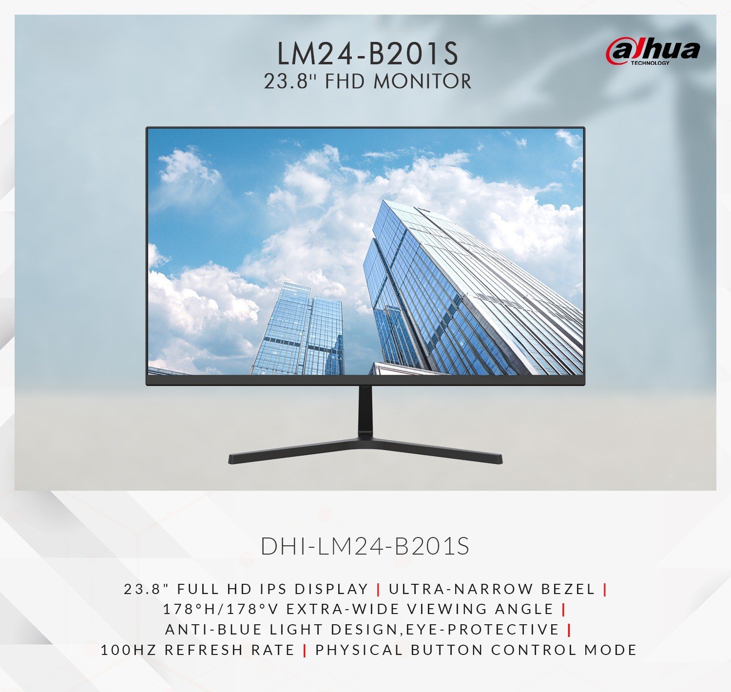 24″ Dahua FHD Monitor | DHI-LM24-B201S