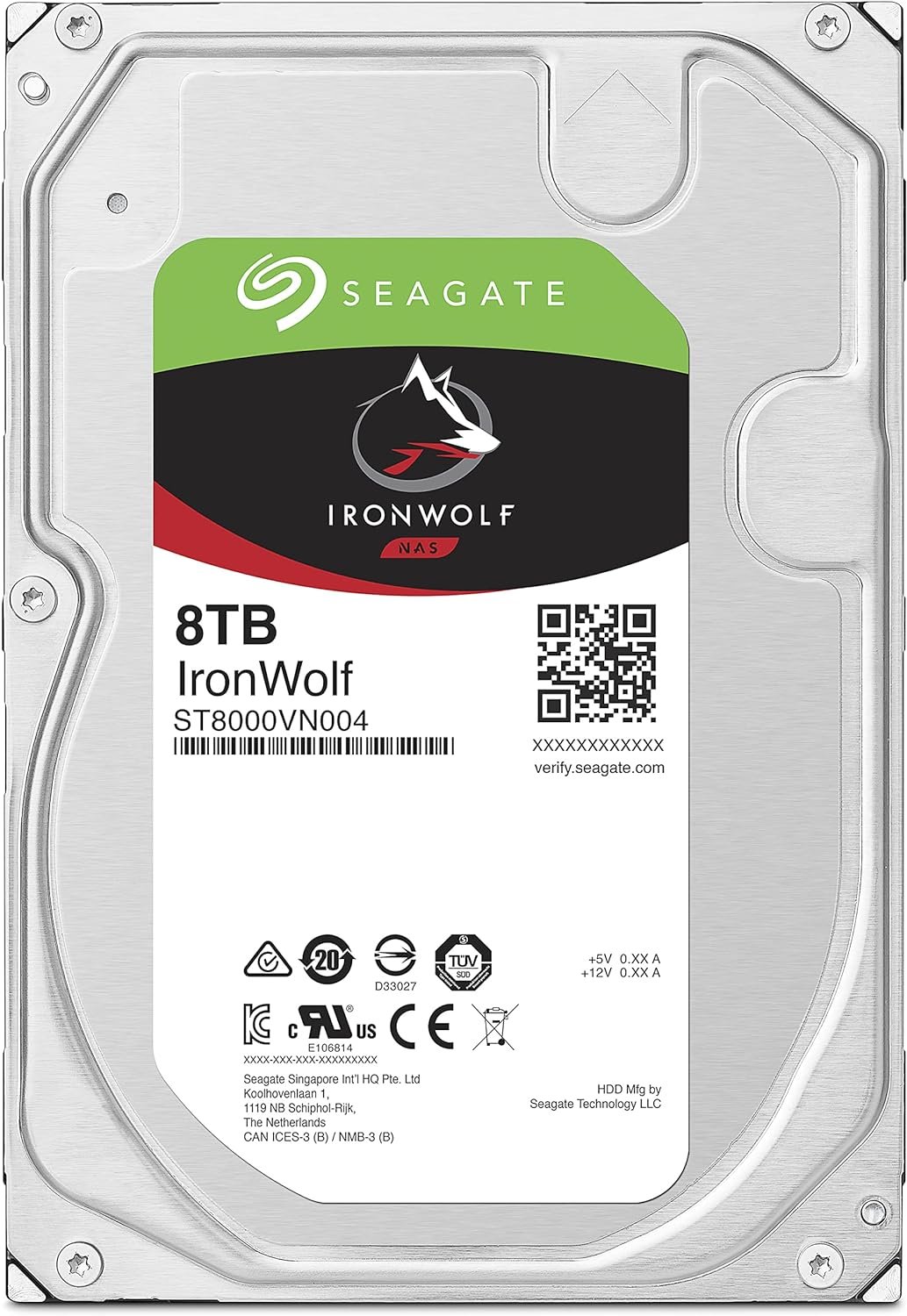 The Seagate ST8000VN004 is an 8TB internal hard drive with 7200 RPM speed and a SATA 6 Gb/s interface. Ideal for large data storage needs, it offers reliable performance, quiet operation, and ample space for photos, videos, games, and more