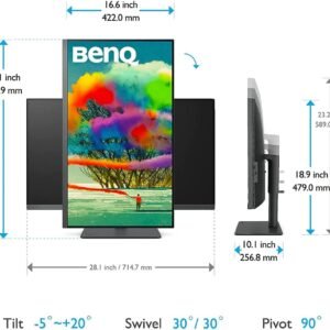 BENQ PD3205U / 31.5" IPS / 3840x2160 4k @ 60HZ UHD / 350NITS(HDR 10) / 5MS(GTG) / 110MM / 2*2.5W SPEAKER / DP, HDMI, TYPEC PD 90W watt Monitor 