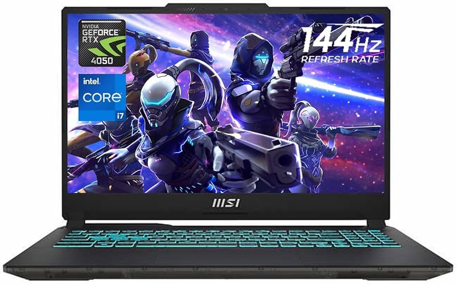 Msi Cyborg 15 A13VF 13th Gen Intel® Core™ i7-13620H (Up to 4.9GHz, 10 Cores, 16 Threads, 24MB Cache) Free Dos...Windows 11 Pro 15.6" Full HD (1920 x 1080) 144Hz IPS-Level Thin Bezel Screen NVIDIA® GeForce® RTX 4060, 8GB GDDR6 (1470MHz Boost Clock, 45W TDP) 16GB DDR5 5600MHz (2 Slot Max. 96GB) 1TB M.2 NVMe PCIe Gen4 SSD HD type (30fps@720p) Blue Backlight Gaming Keyboard with Number-pad Gb LAN 802.11 ax Wi-Fi 6 + Bluetooth v5.2 2x 2W Speaker (3D Surround Sound System) 1x Mic-in/Headphone-out Combo Jack 1x Type-C (USB3.2 Gen1 / DisplayPort™) 2x Type-A USB3.2 Gen1 1x HDMI™ 2.1 (4K @ 60Hz) 1x RJ45 3-Cell 53.5 Battery (Whr) 1.98 kg Free MSI Gaming Laptop Backpack Bag